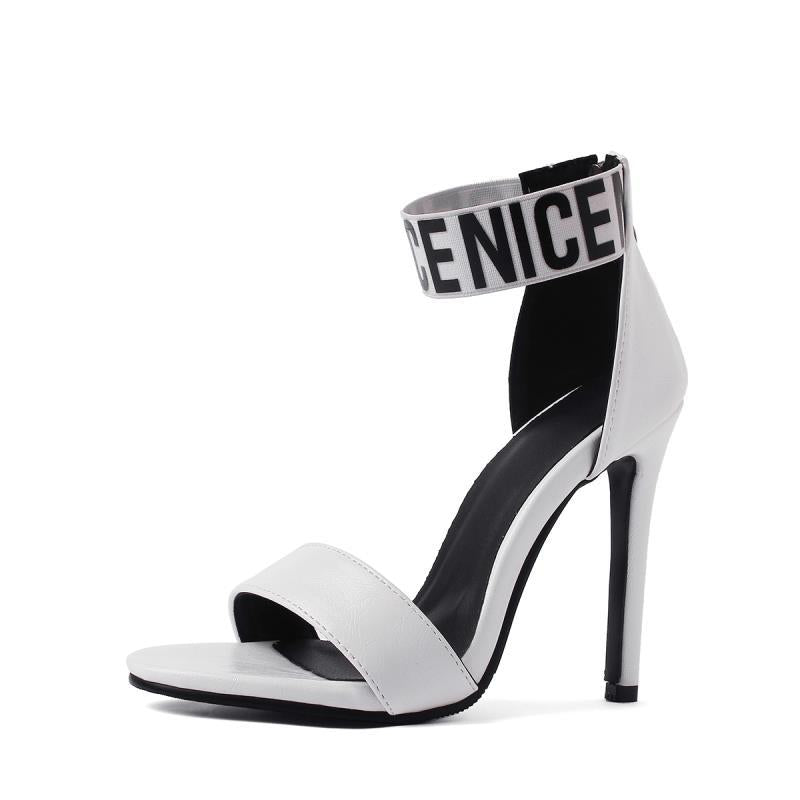 Open-Toe High Heels for Women with Slim Heels